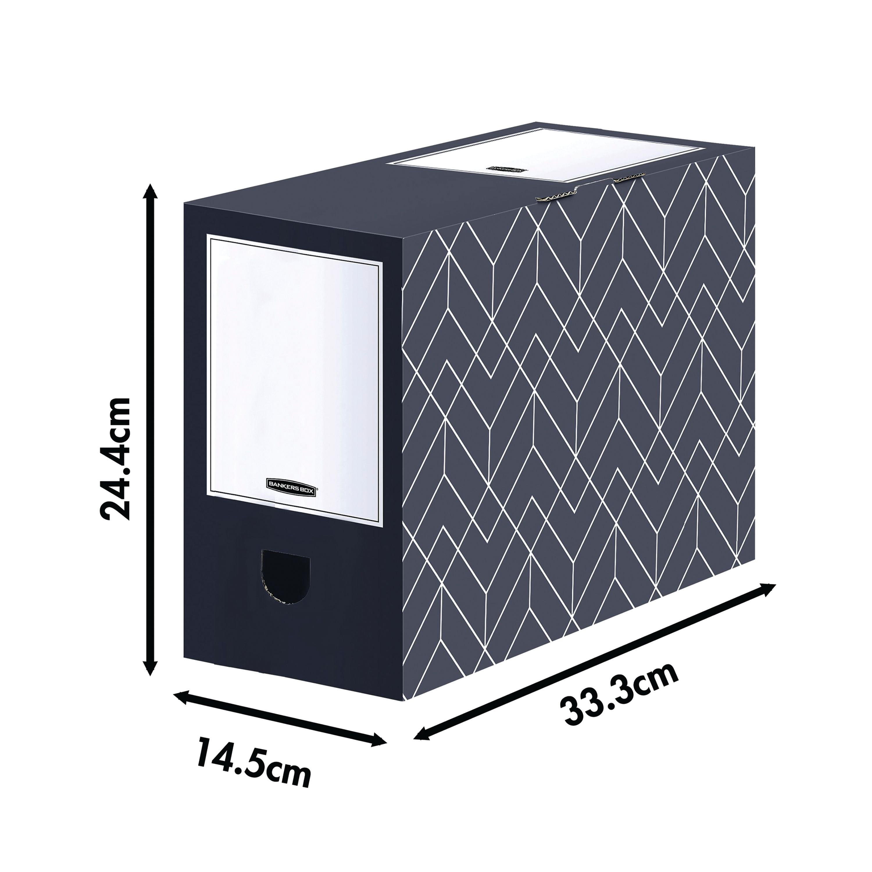 Bankers Box Decor 150mm Transfer File Midnight Blue/Grey – (Pack of 5)