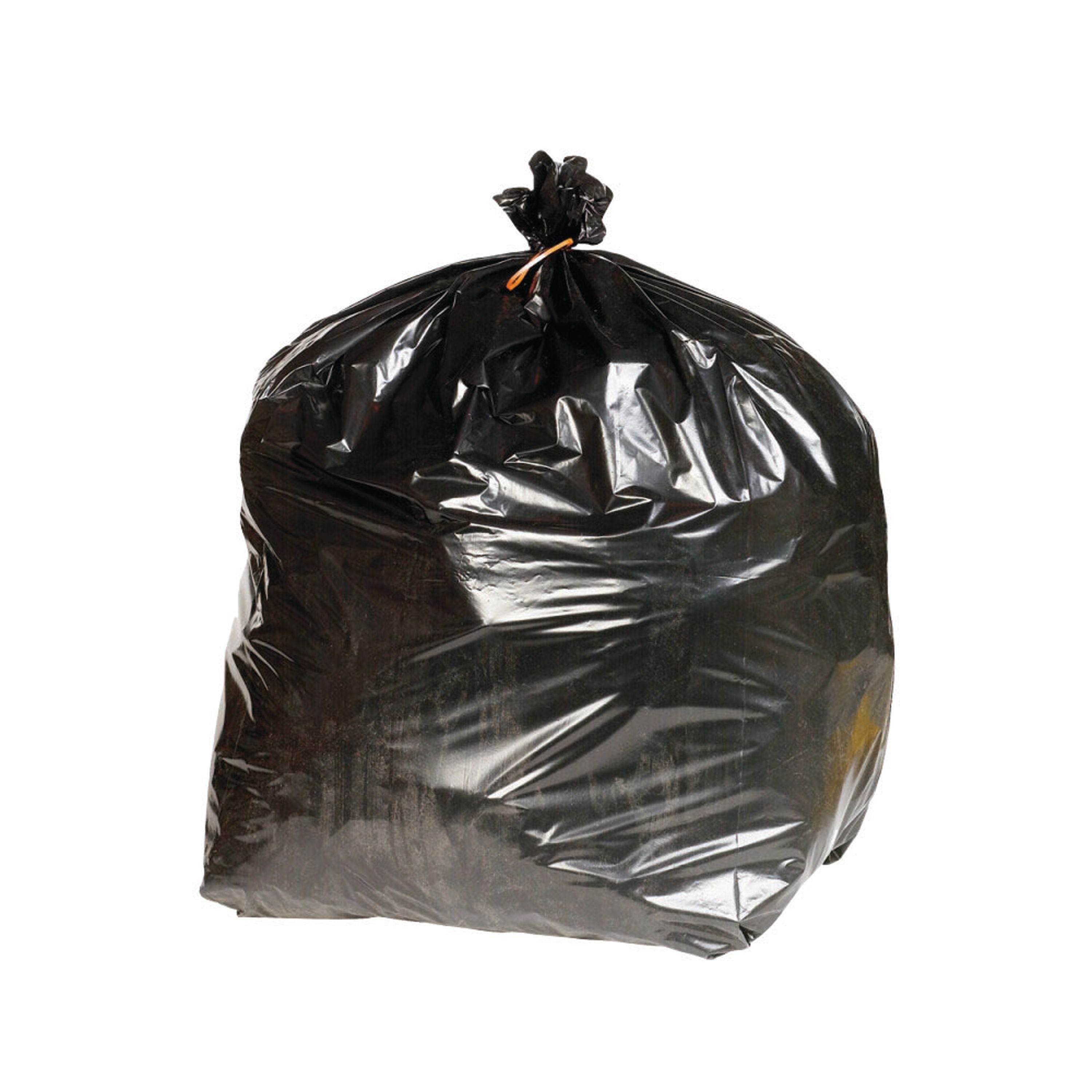 2work Extra Heavy Duty Refuse Sack Lpde Black 457x725x950mm (pack Of 200) Kf76961
