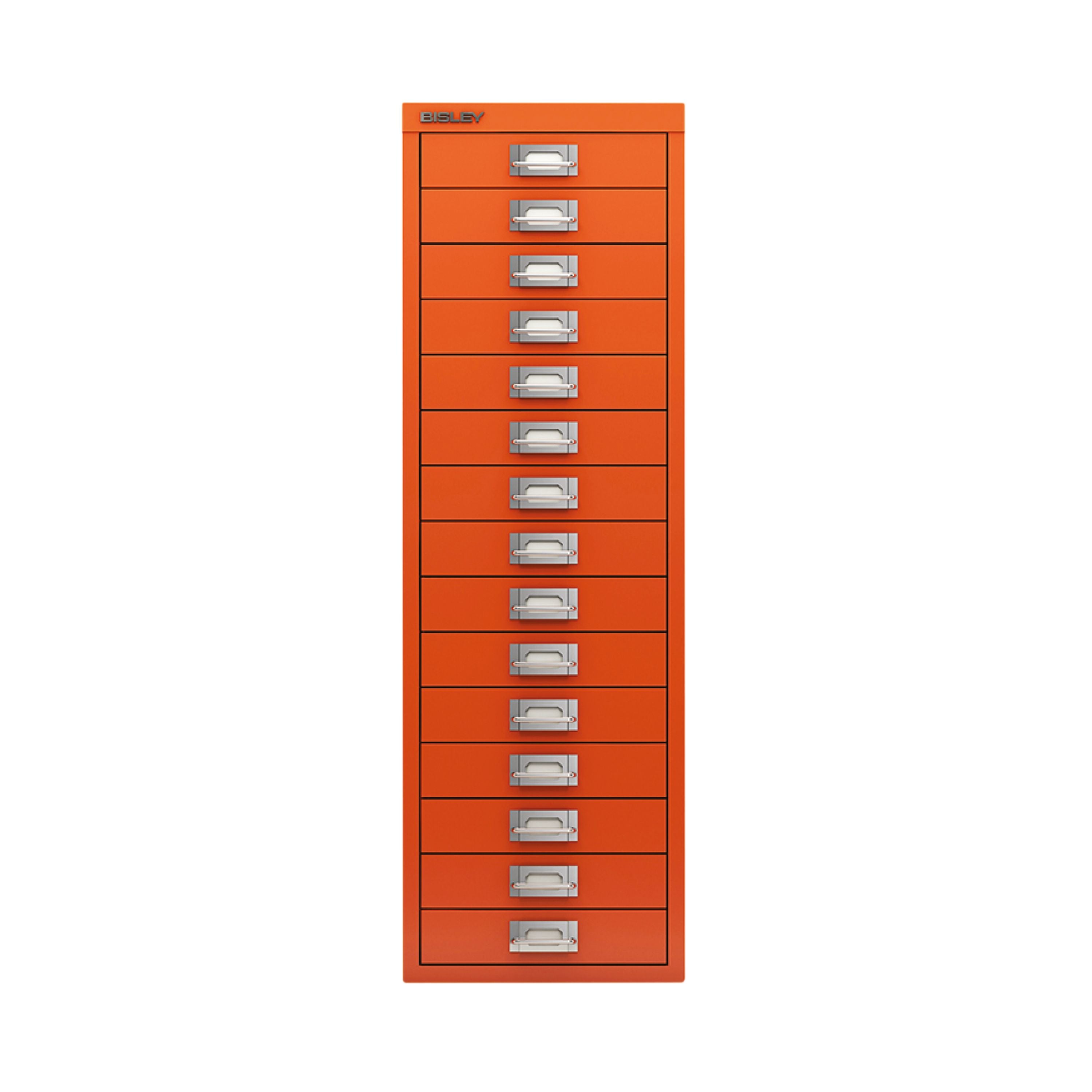 Bisley 15 Multidrawer Cabinet 279x380x860mm Mandarin By78747