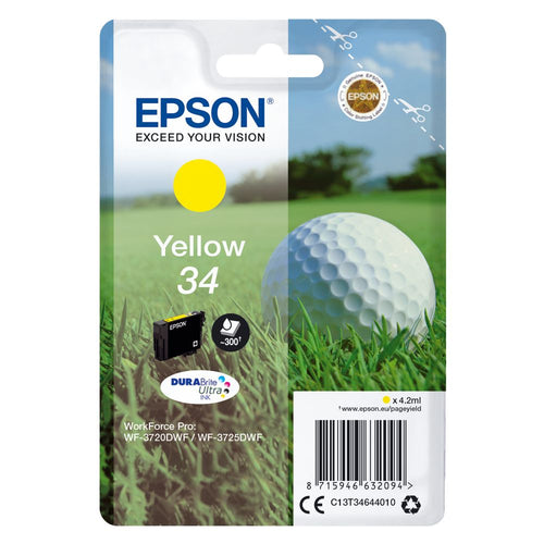 Epson 34 Golf Ball Durabrite Ultra Ink Cartridge Yellow C13t34644010