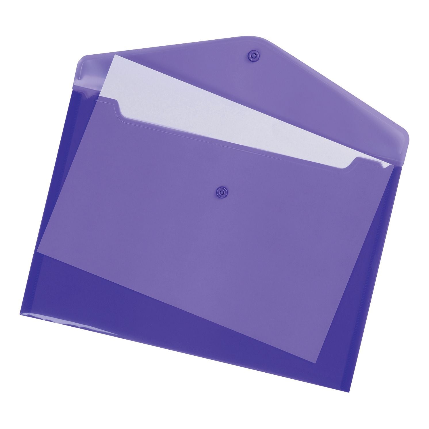 5 Star Office Envelope Stud Wallet Polypropylene A4 Translucent Purple – (Pack of 5)