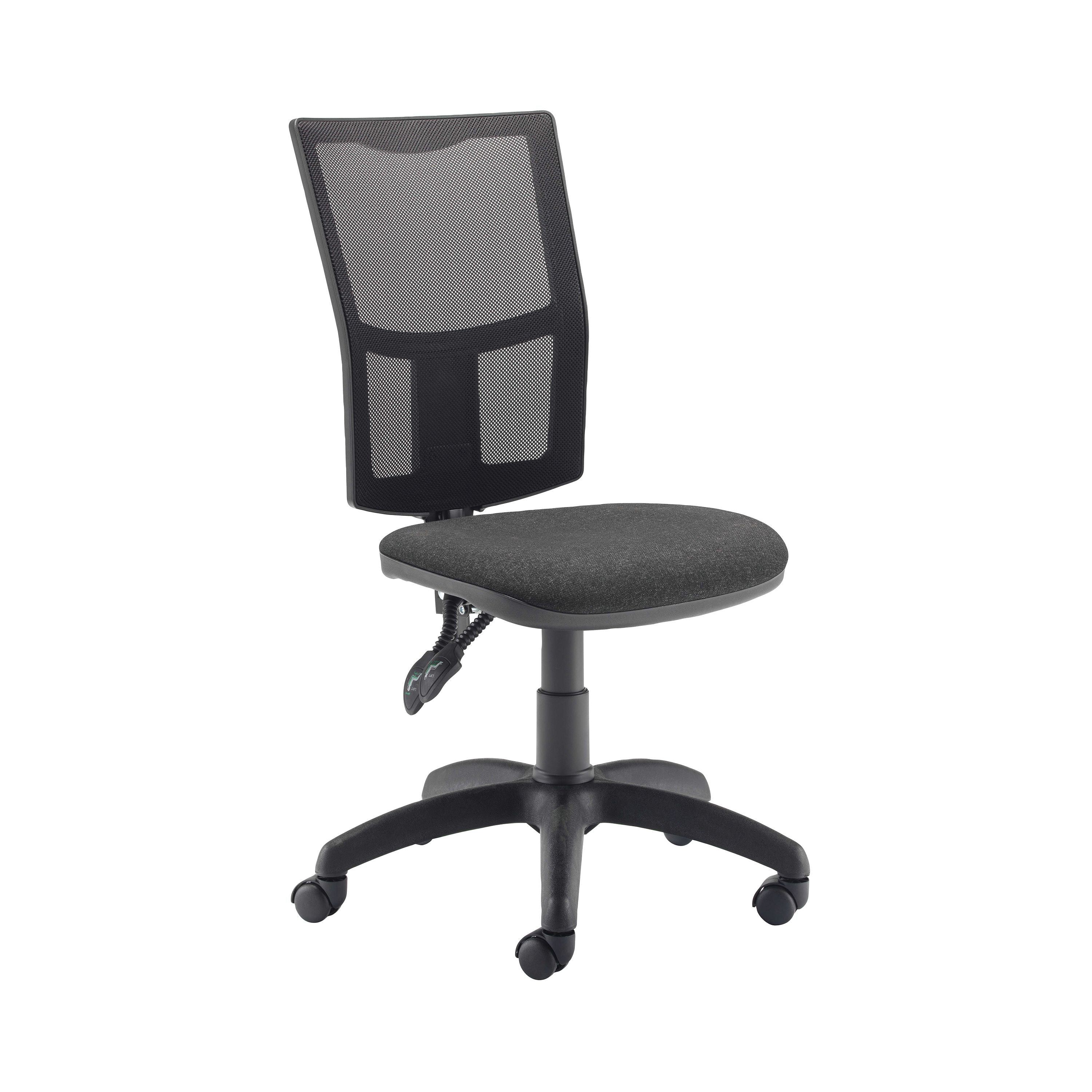 Arista Medway High Back Operators Chair 640x640x1010-1175mm Mesh Back Black Kf74196