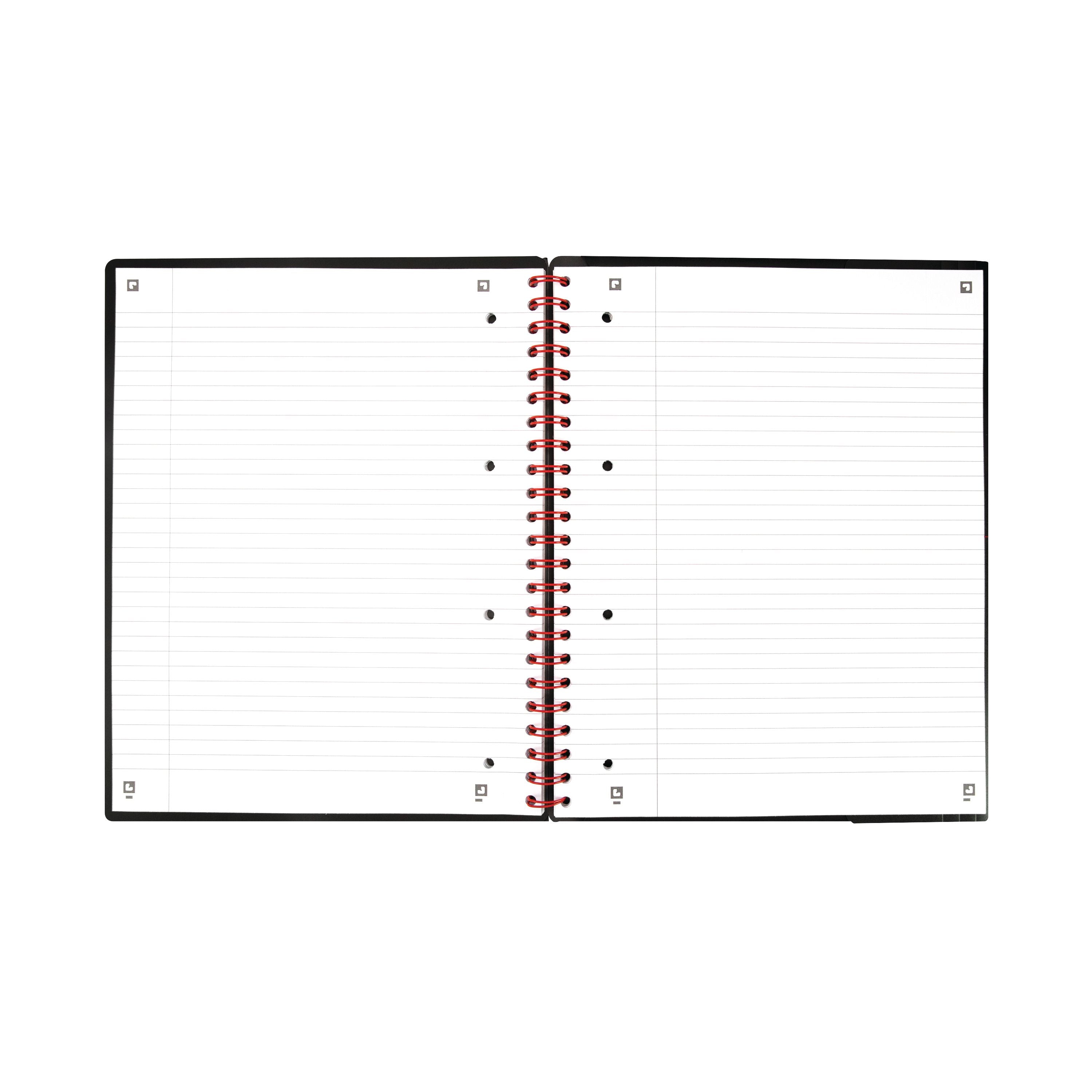 Black N Red Wirebound Polypropylene Meeting Book 160 Pages A4 – (Pack of 5)