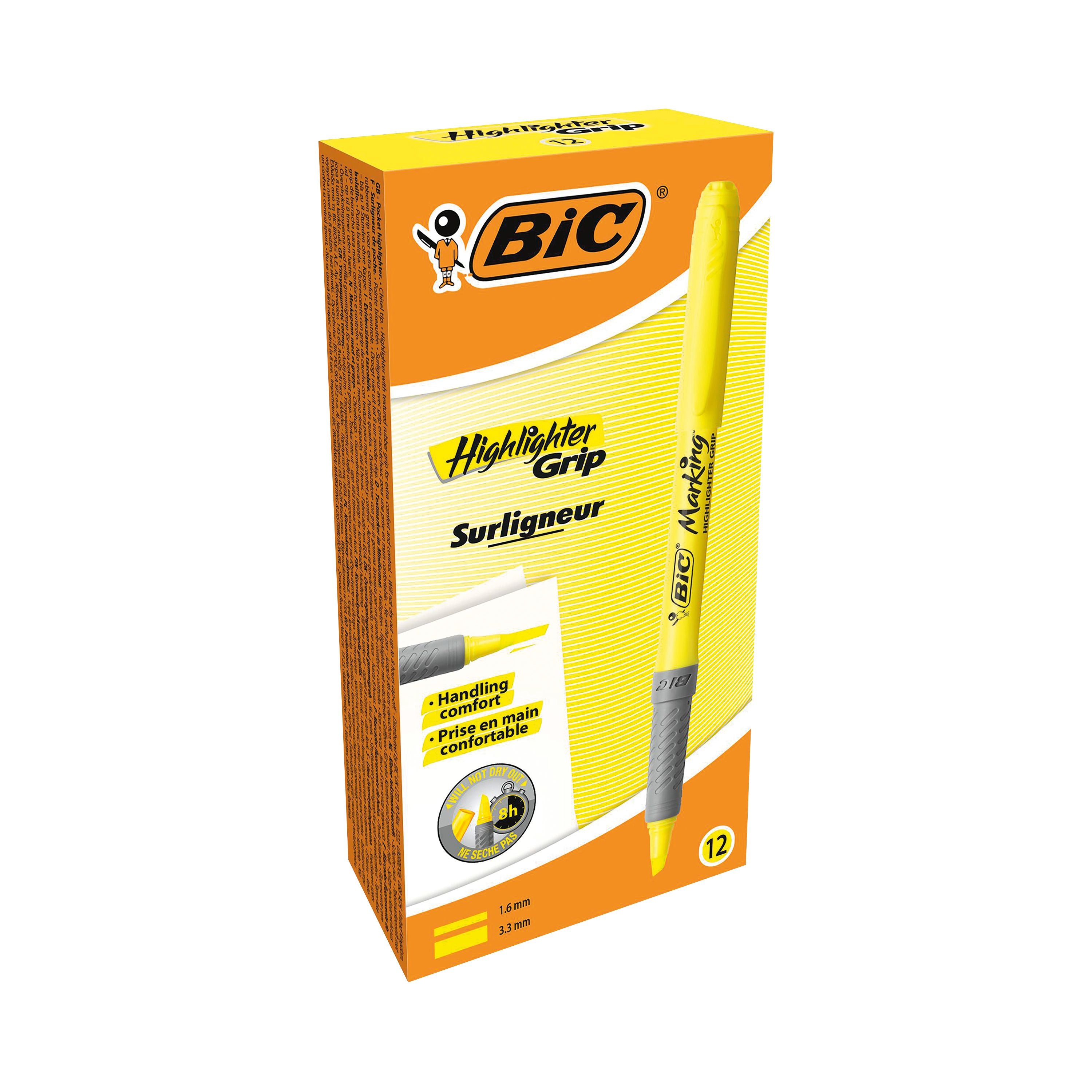 Bic Brite Liner Highlighters Yellow – (Pack of 12)