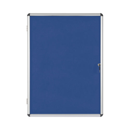 Bi-office Enclore Felt Indoor Lockable Glazed Case 1160x981x35mm Blue Vt640107150