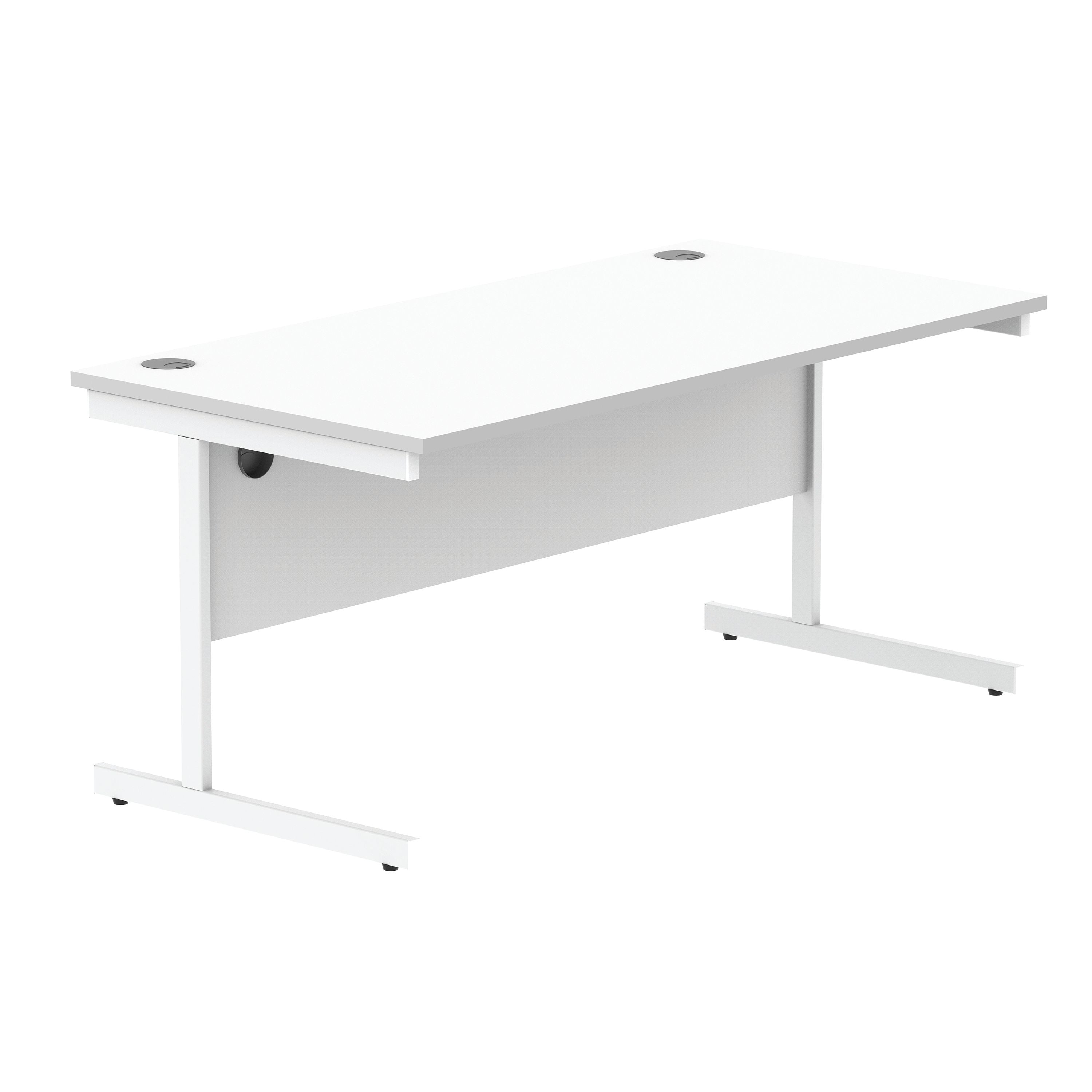 Astin Rectangular Single Upright Cantilever Desk 1600x800x730mm Arctic White/arctic White Kf803627