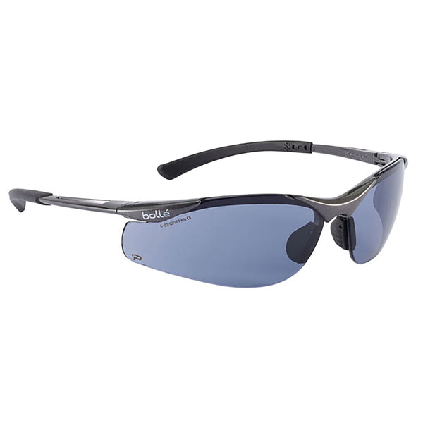 Bolle Safety Glasses Contour Platinum Smoke Lens Bocontpsf
