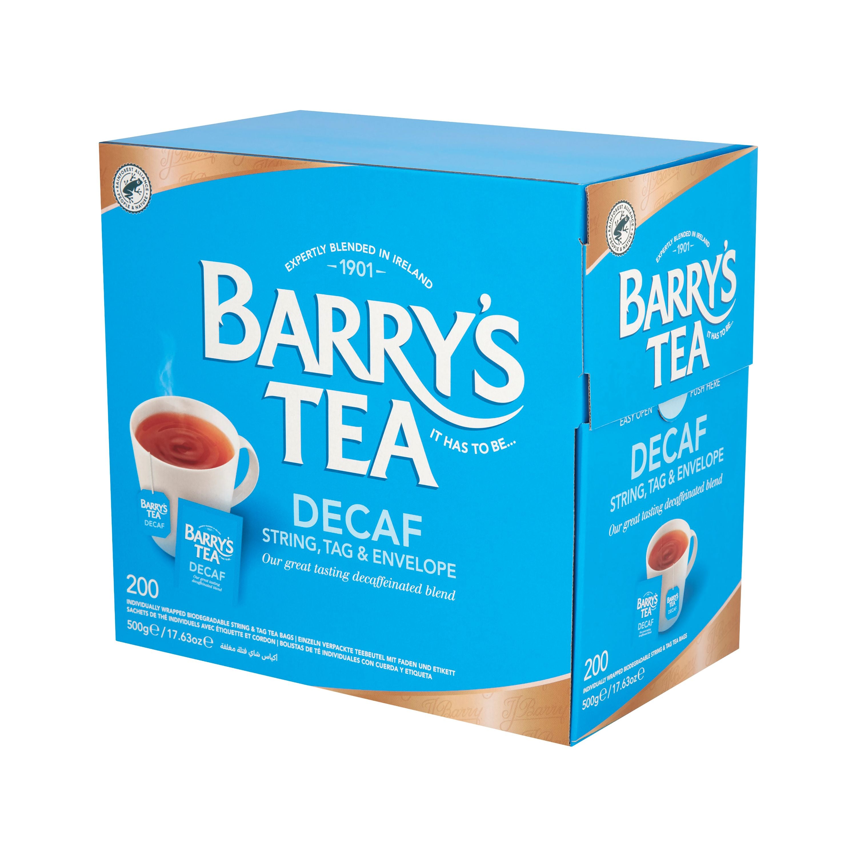 Barrys Decaf Tea Bags String/Tag/Envelope – (Pack of 200)