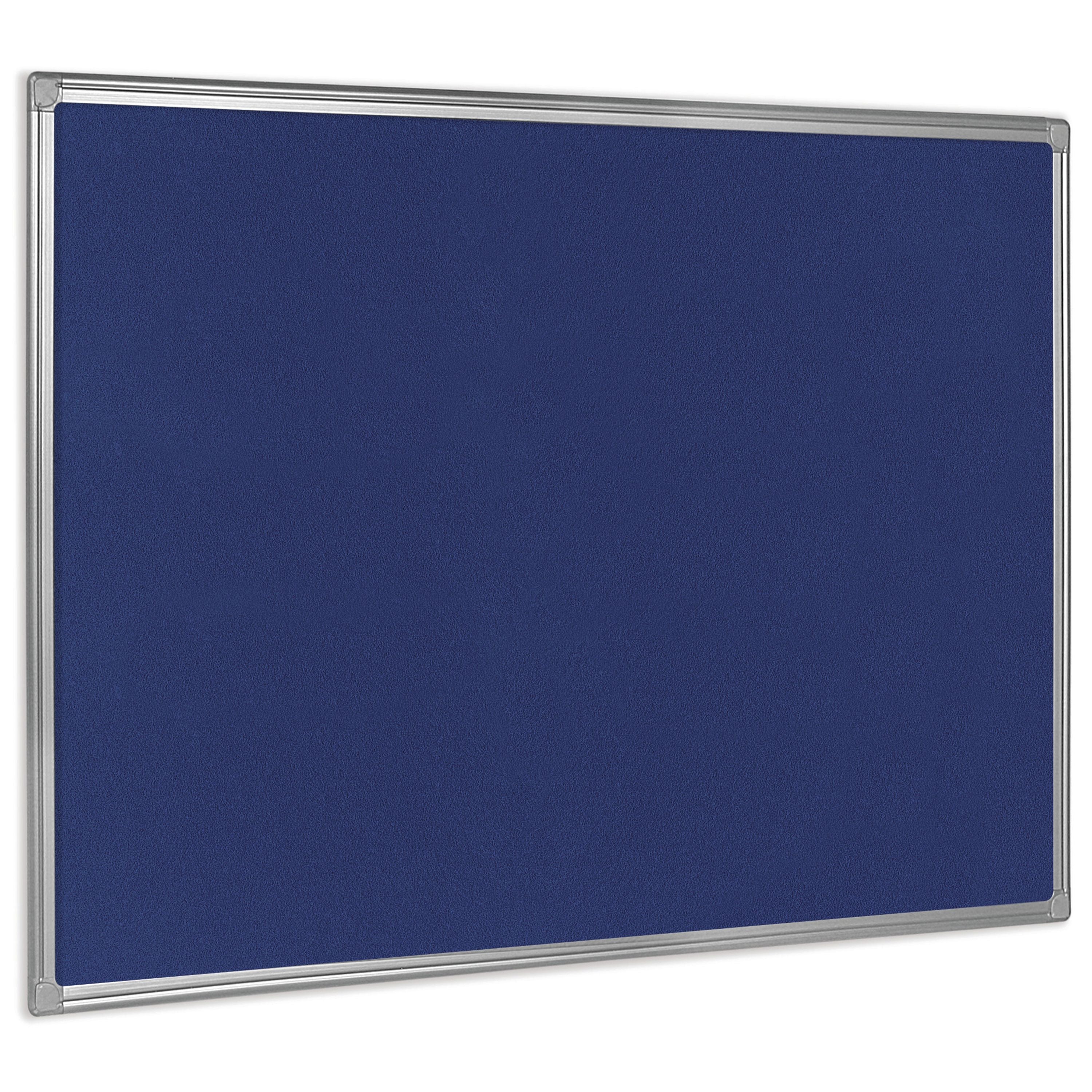 Bi-office Aluminium Trim Felt Noticeboard 600x450mm Blue Fb0443186