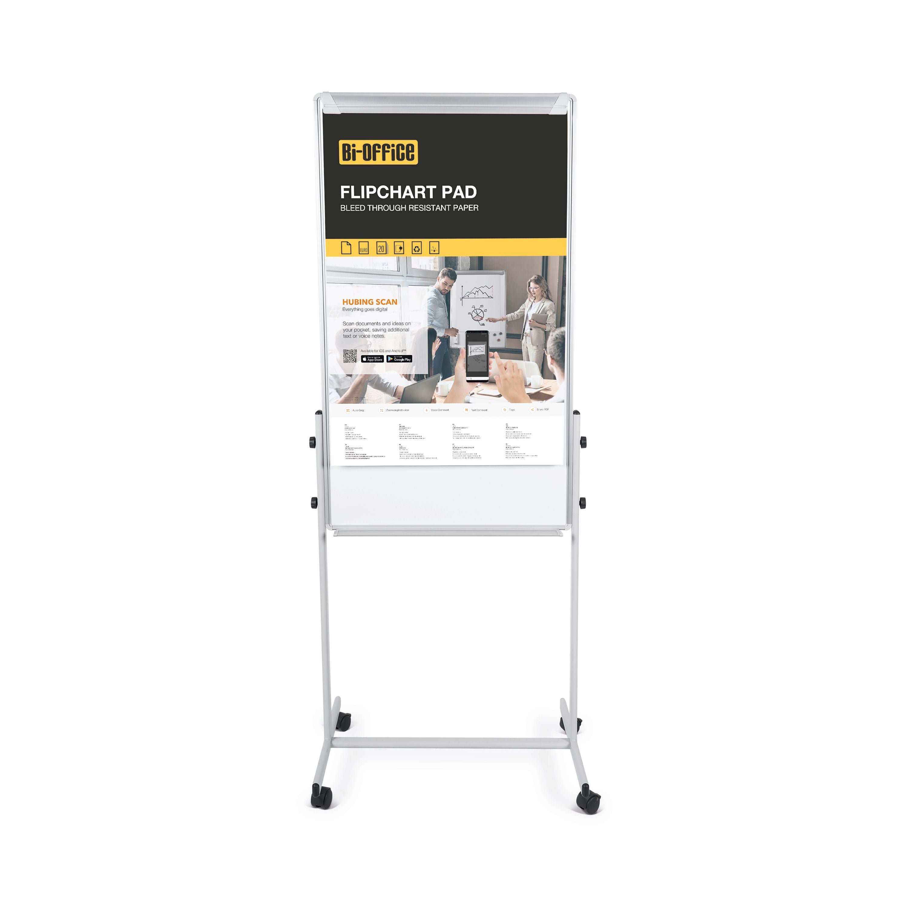 Bi-office Mobile Duo Easel Grey Felt And Magnetic Surface 70x120cm Ea4726075