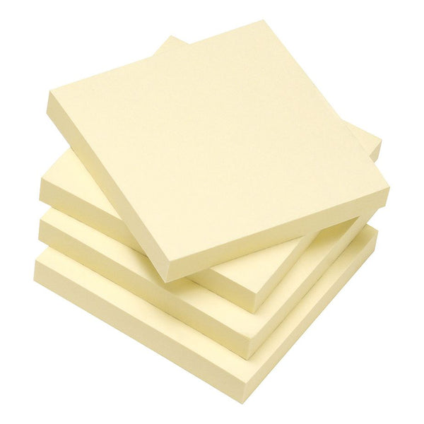 5 Star Recycled Sticky Notes Removable Yellow 76x76mm  (Pack of 12)