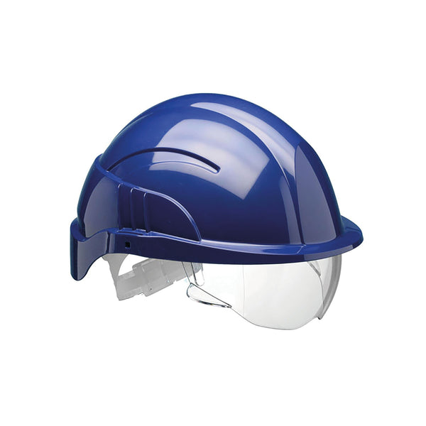Centurion Vision Plus Safety Helmet With Integrated Visor Blue Cns10pluseba