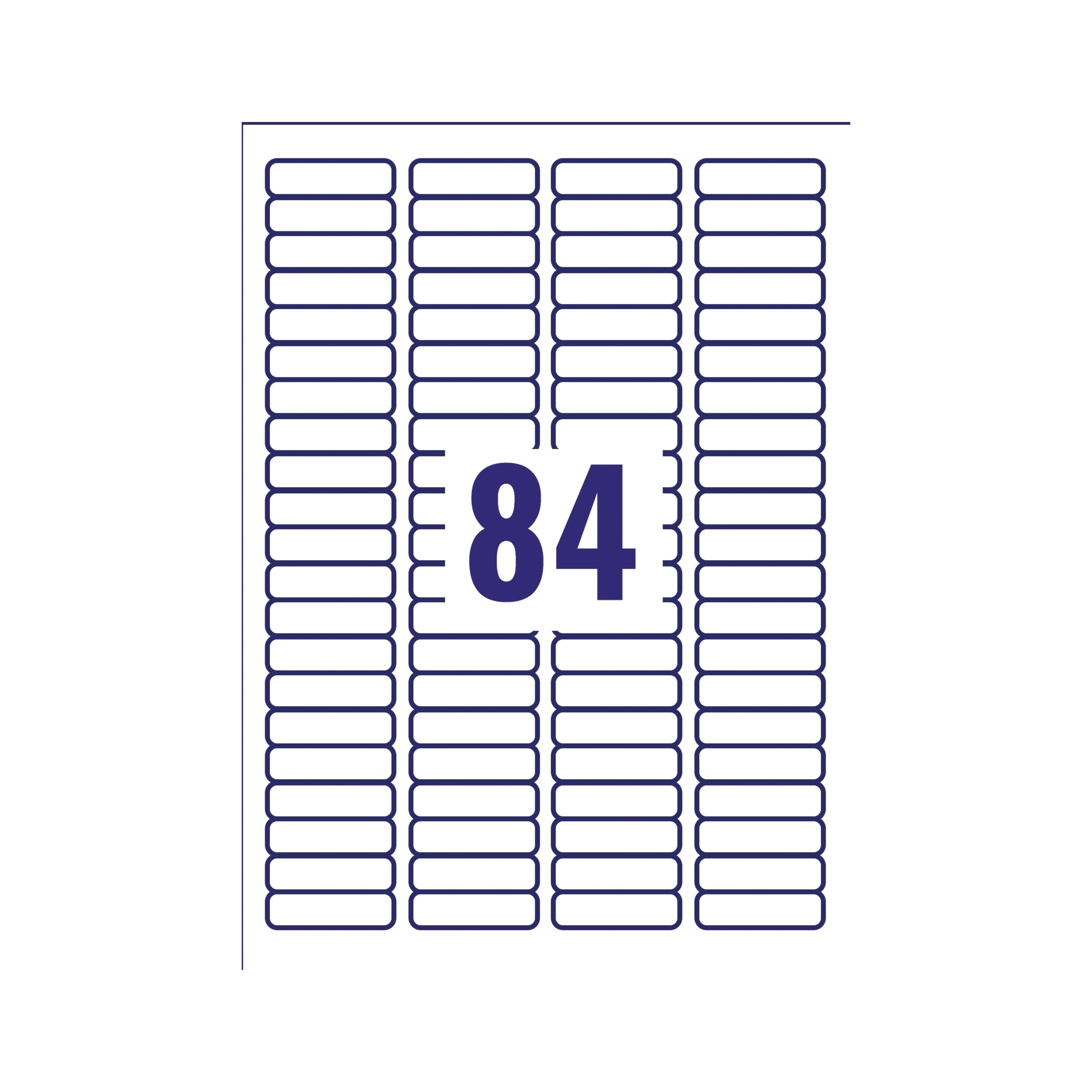 Avery Laser Mini Labels 46mmx11.1mm 84 Per Sheet White L7656-100 – (Pack of 8400)