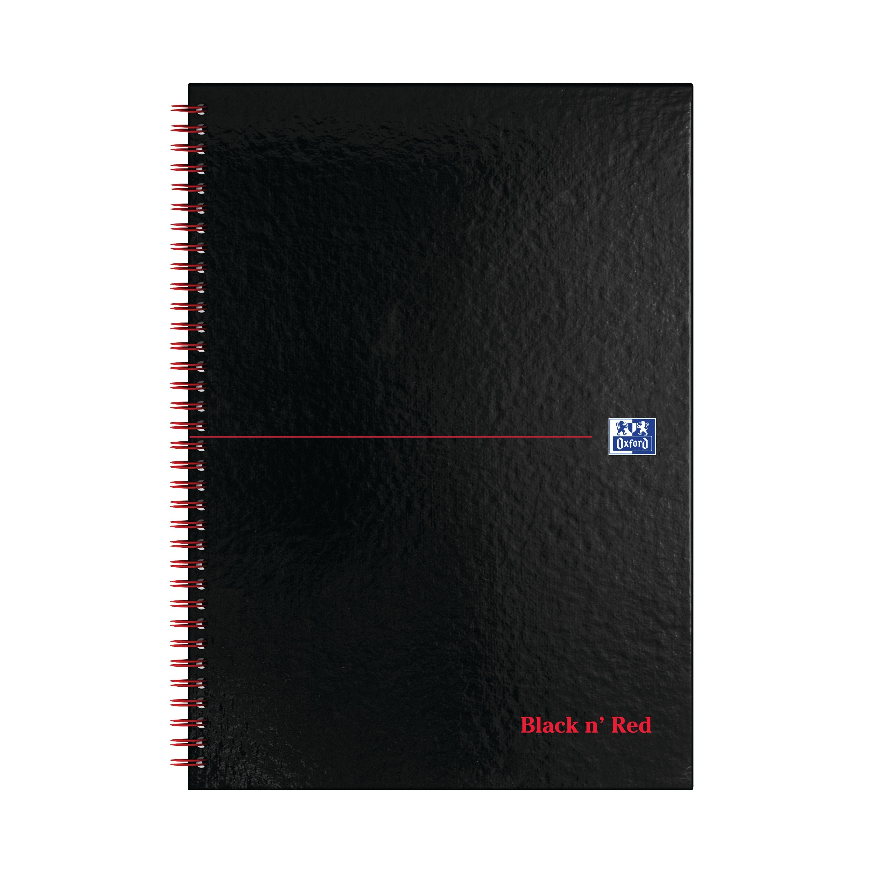 Black N Red Wirebound A-z Hardback Notebook A4 – (Pack of 5)