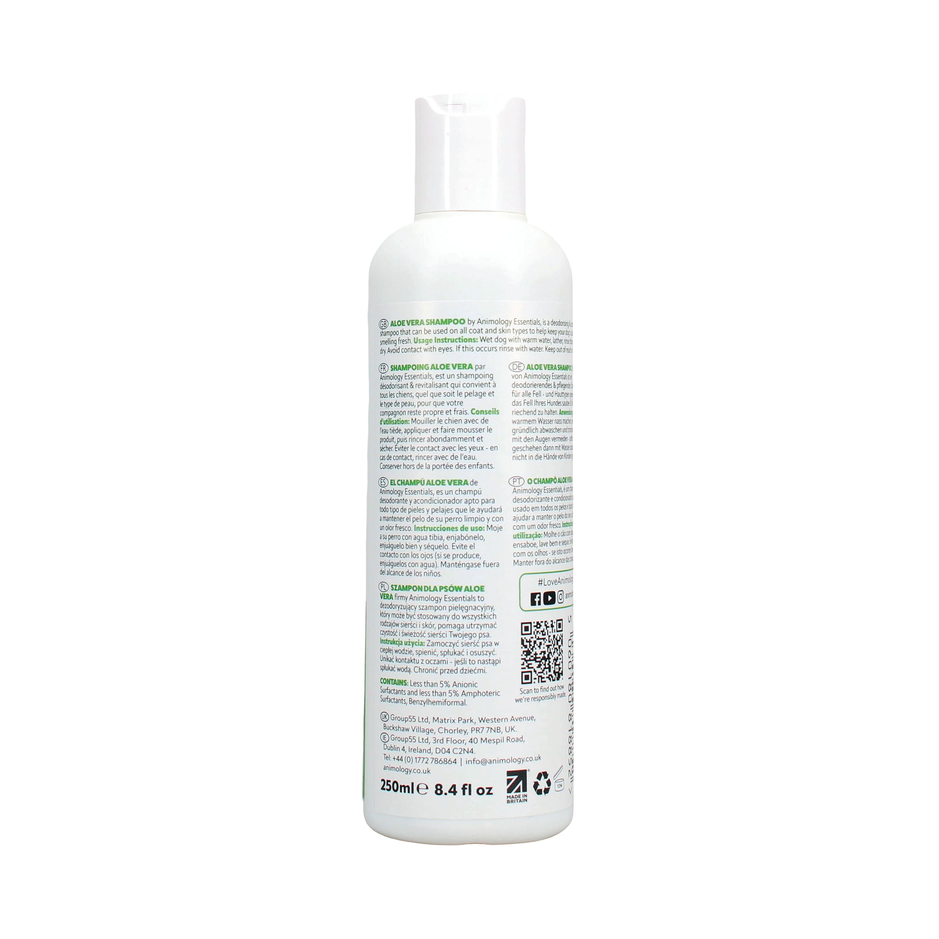 Animology Essentials Aloe Vera Shampoo For Dogs 250ml Peani012