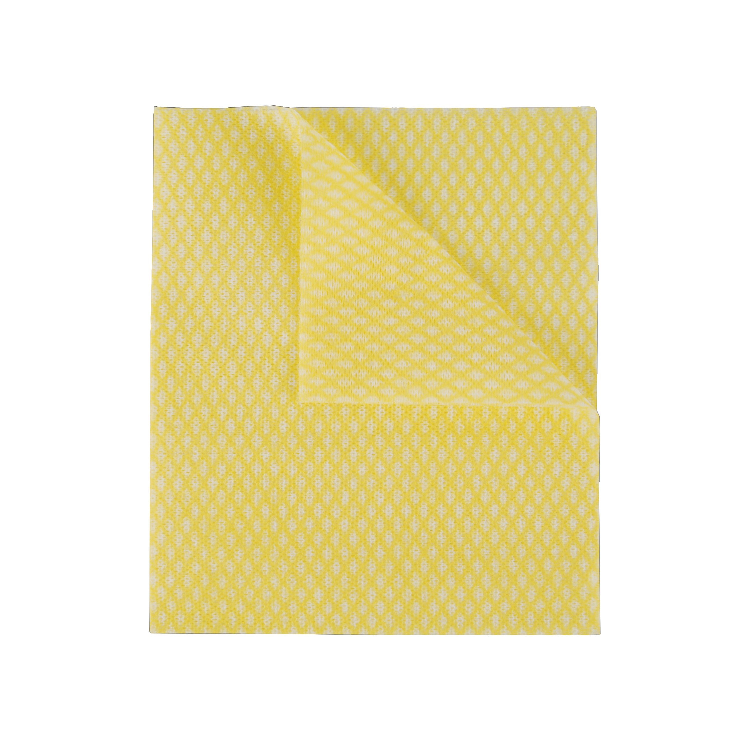 2work Economy Cloth 420x350mm Yellow (pack Of 50) 2w08171
