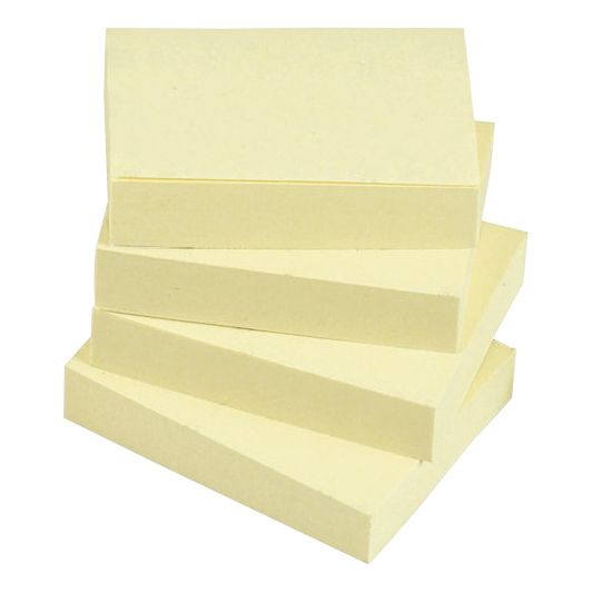 5 Star Sticky Notes Repositionable Yellow – (Pack of 12)