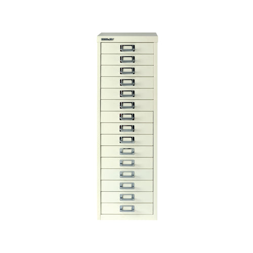 Bisley 15 Multidrawer Filing Cabinet A4279x380x860mm Chalk White By15308