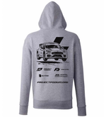 Fergus Barlow Hoodie Grey Melange - thumbnail 2