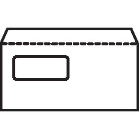 5 Star Office Envelopes Wallet Self Seal Window 80gsm DL 220x110mm White - (Pack of 1000)