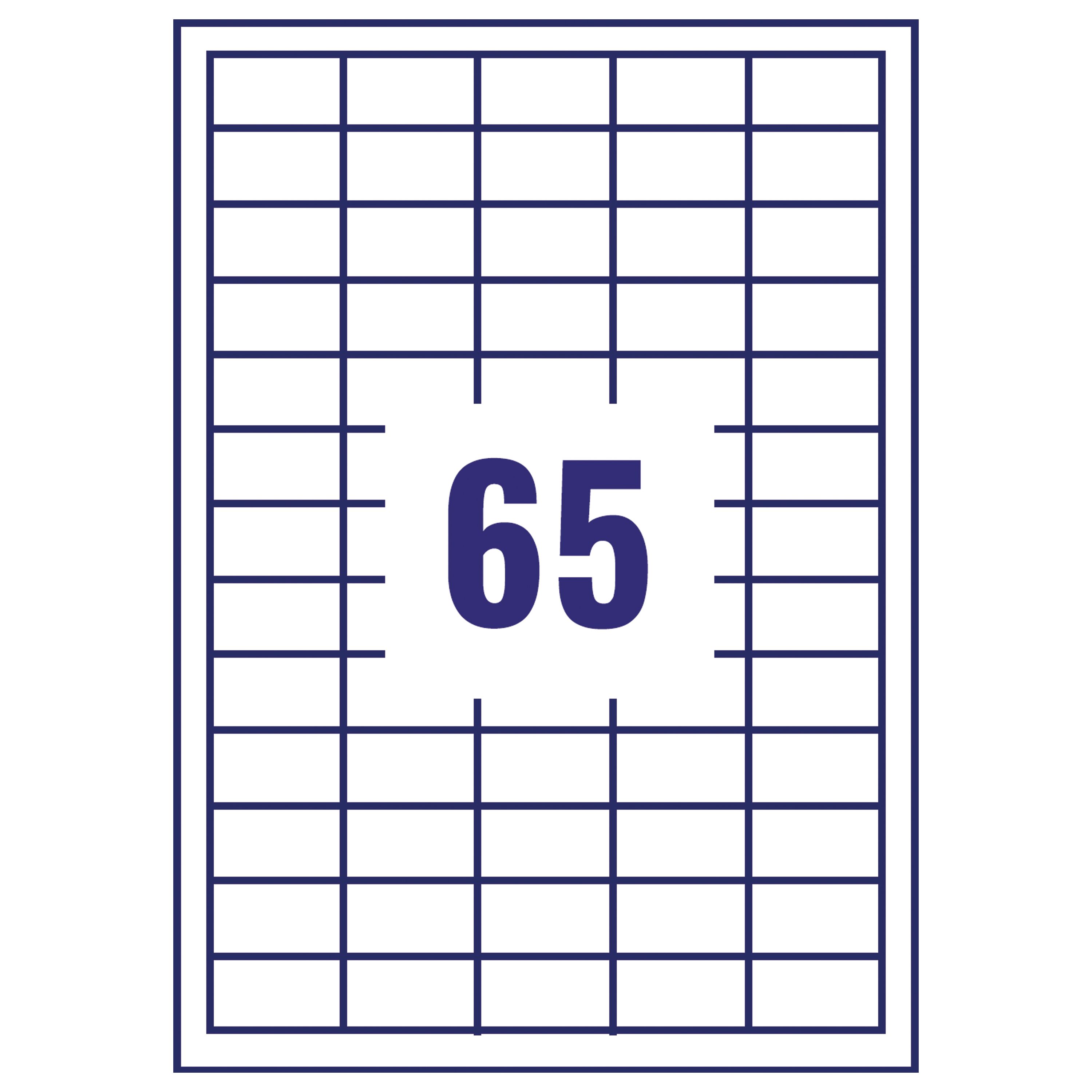 Avery Ultragrip Multipurpose Labels 38.1x21.2mm 65 Per Sheet White – (Pack of 6500)