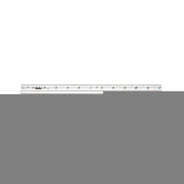 Helix Shatter Resistant Fingergrip Ruler 30cm – (Pack of 10)