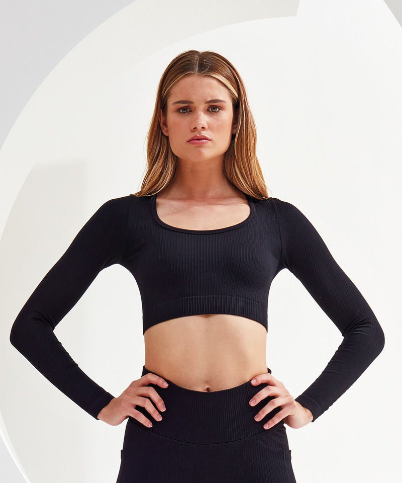 Tri Dri Womens Ribbed Seamless '3d Fit' Crop Top - TR224