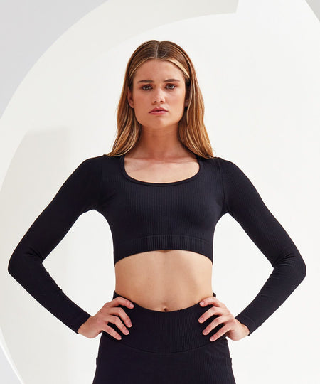 Tri Dri Womens Ribbed Seamless '3d Fit' Crop Top - TR224