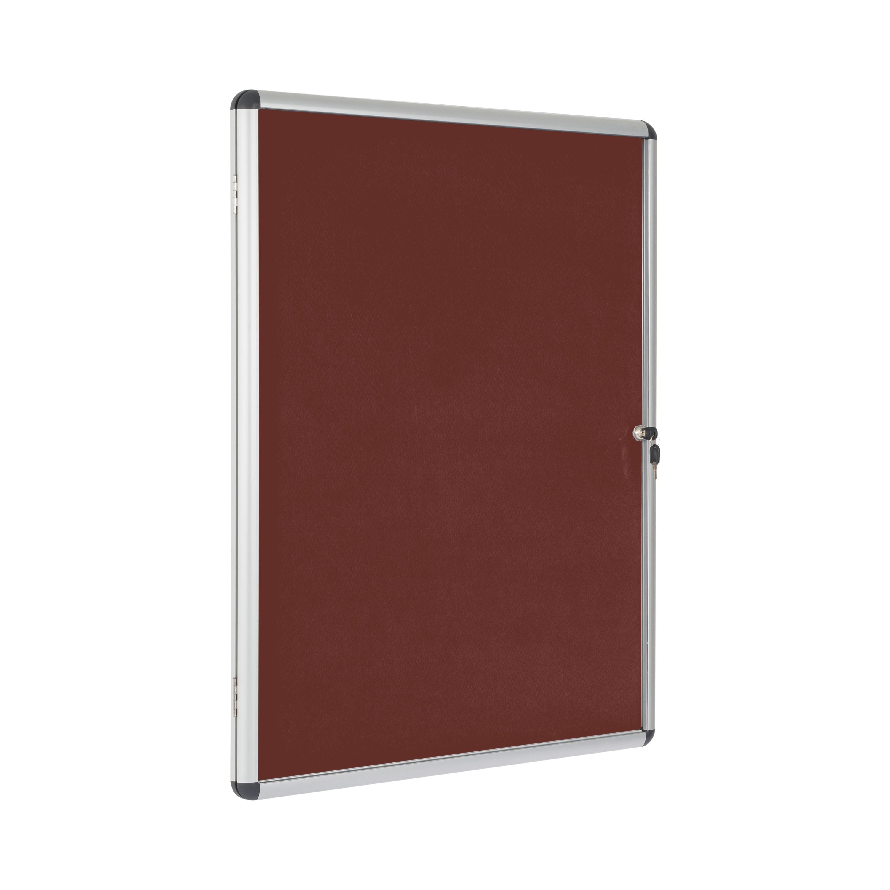 Bi-office Enclore Display Case Burgundy Felt Acrylic Aluminium Frame 15xa4 Vt640106150