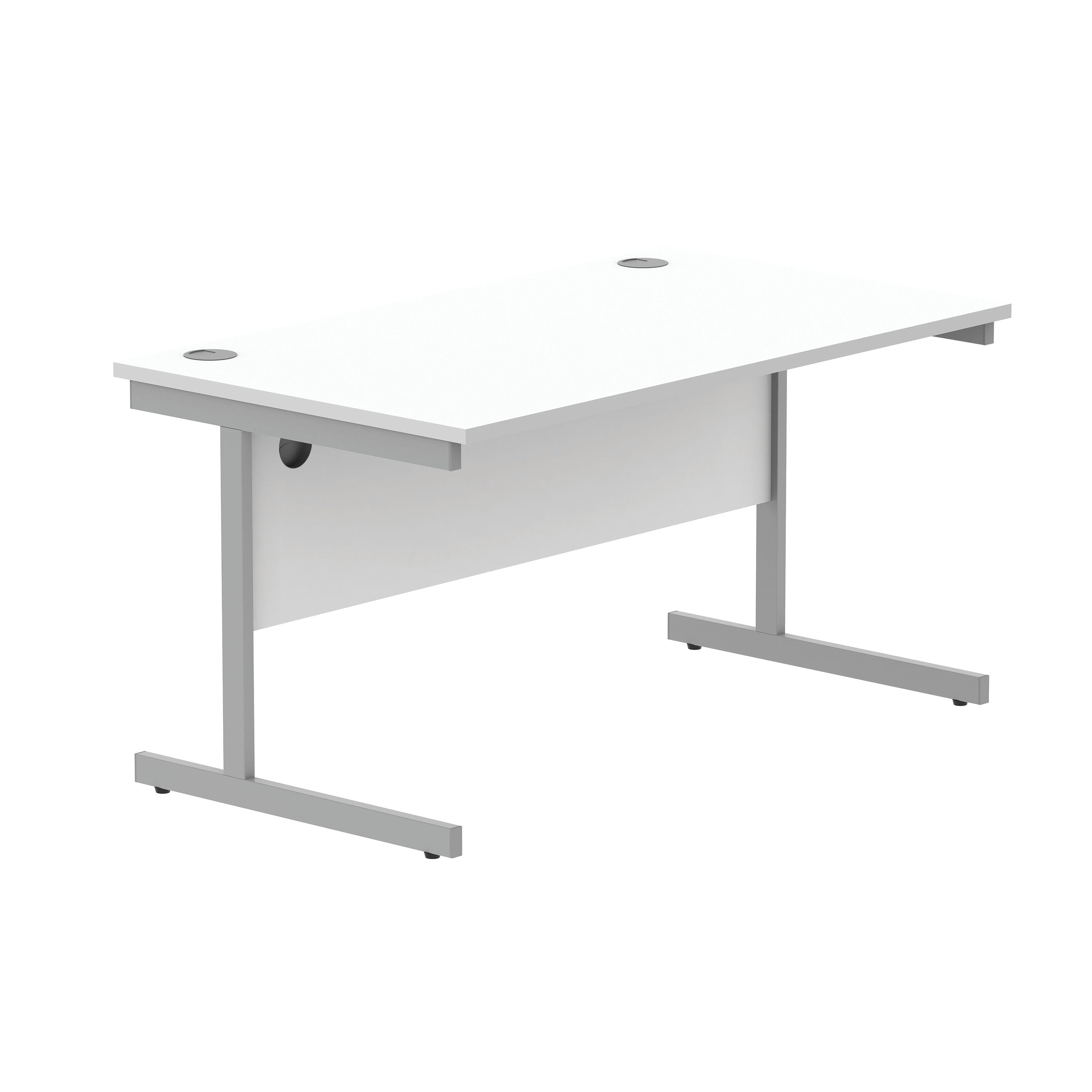 Astin Rectangular Single Upright Cantilever Desk 1400x800x730mm Arctic White/arctic White Kf803617