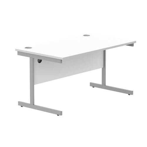 Astin Rectangular Single Upright Cantilever Desk 1400x800x730mm Arctic White/arctic White Kf803617