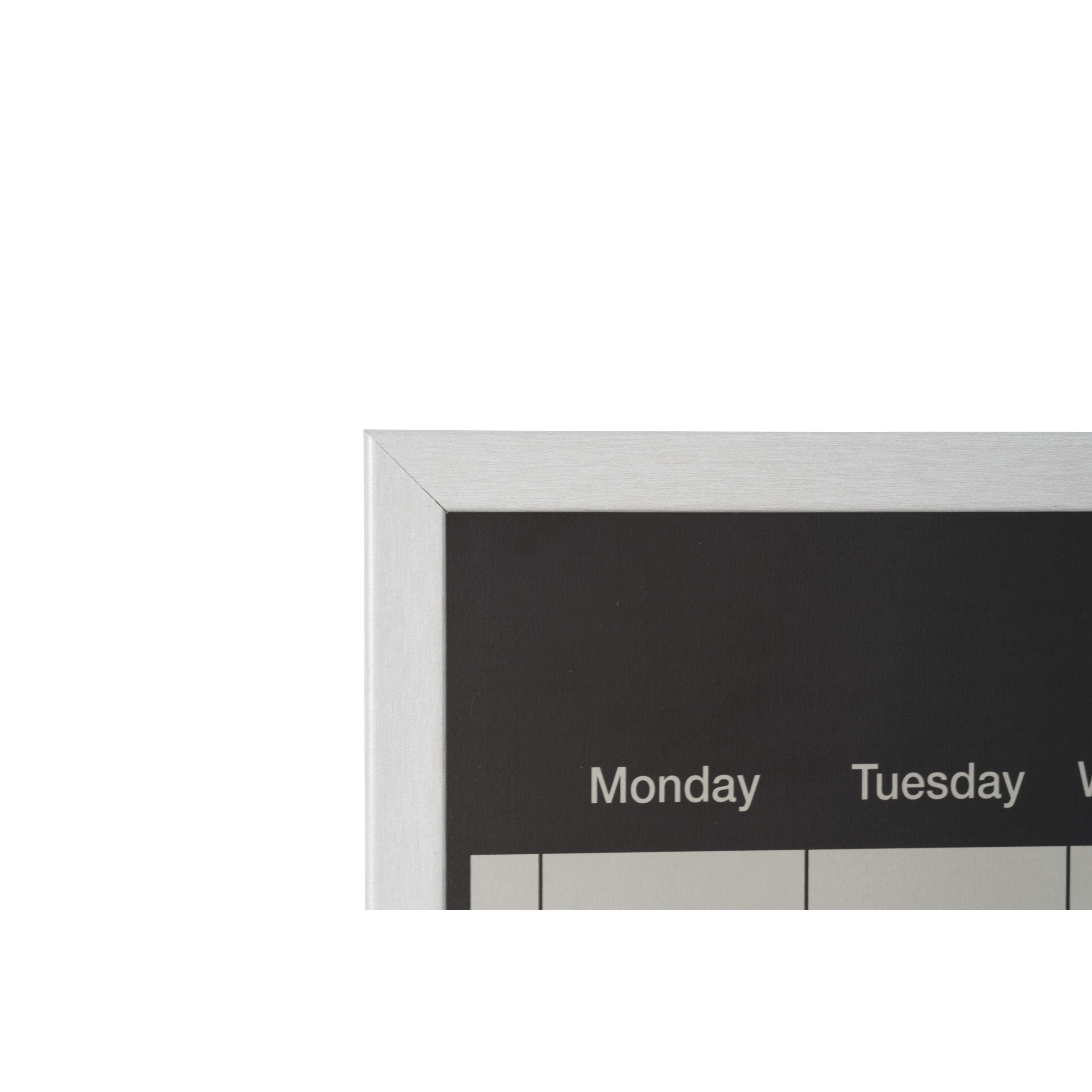Bi-office Magnetic Weekly Silver Finish Planner Grey Frame 60x40cm Mm03108529