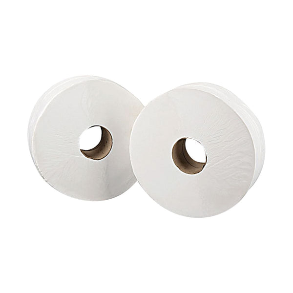 2WORK Jumbo Toilet Roll 2-ply 60mm Core  (Pack of 6)