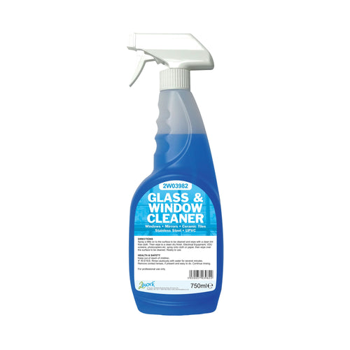 2WORK Glass Window Cleaner Trigger Spray 750ml – (Pack of 6)