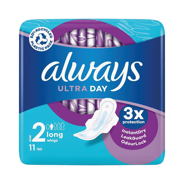 Always Ultra Day Pads With Wings Long Size 2 X11 Per Pack (pack Of 8) 927316