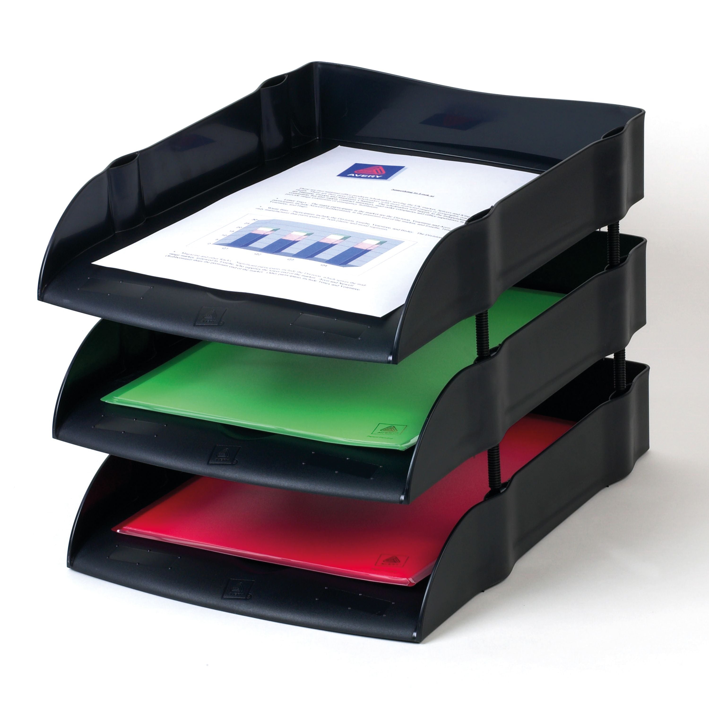 Avery Letter Risers 75mm Plastic Black 403 – (Pack of 4)