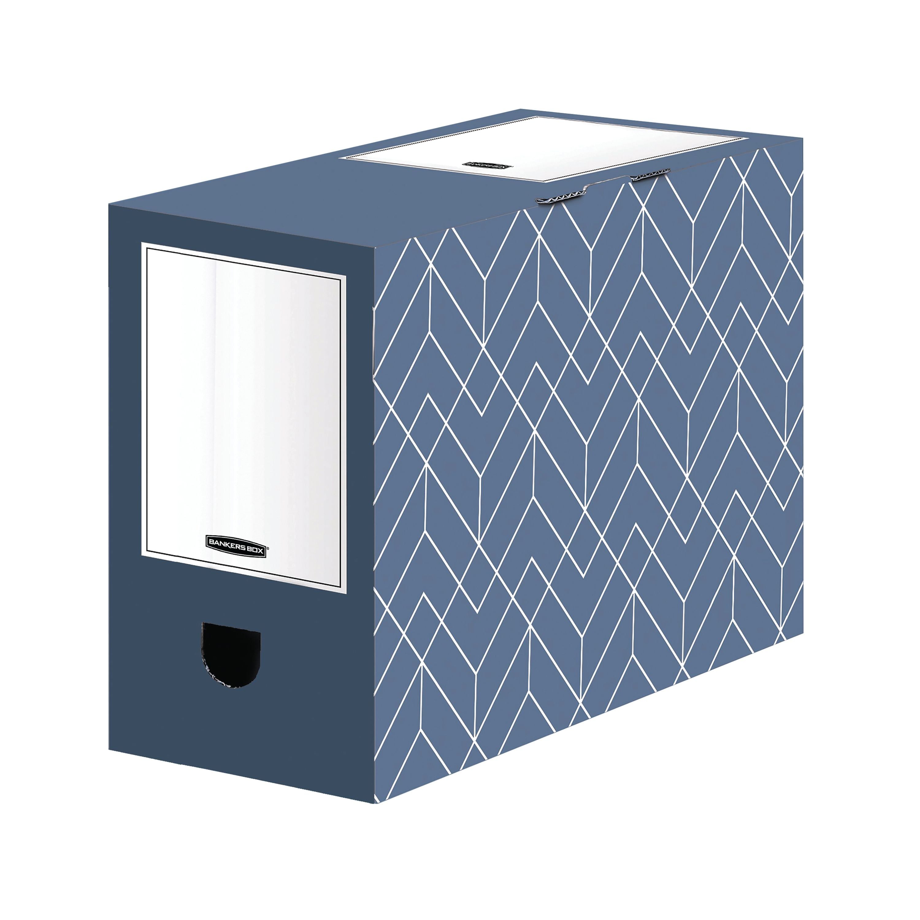 Bankers Box Decor 150mm Transfer File Slate Blue – (Pack of 5)