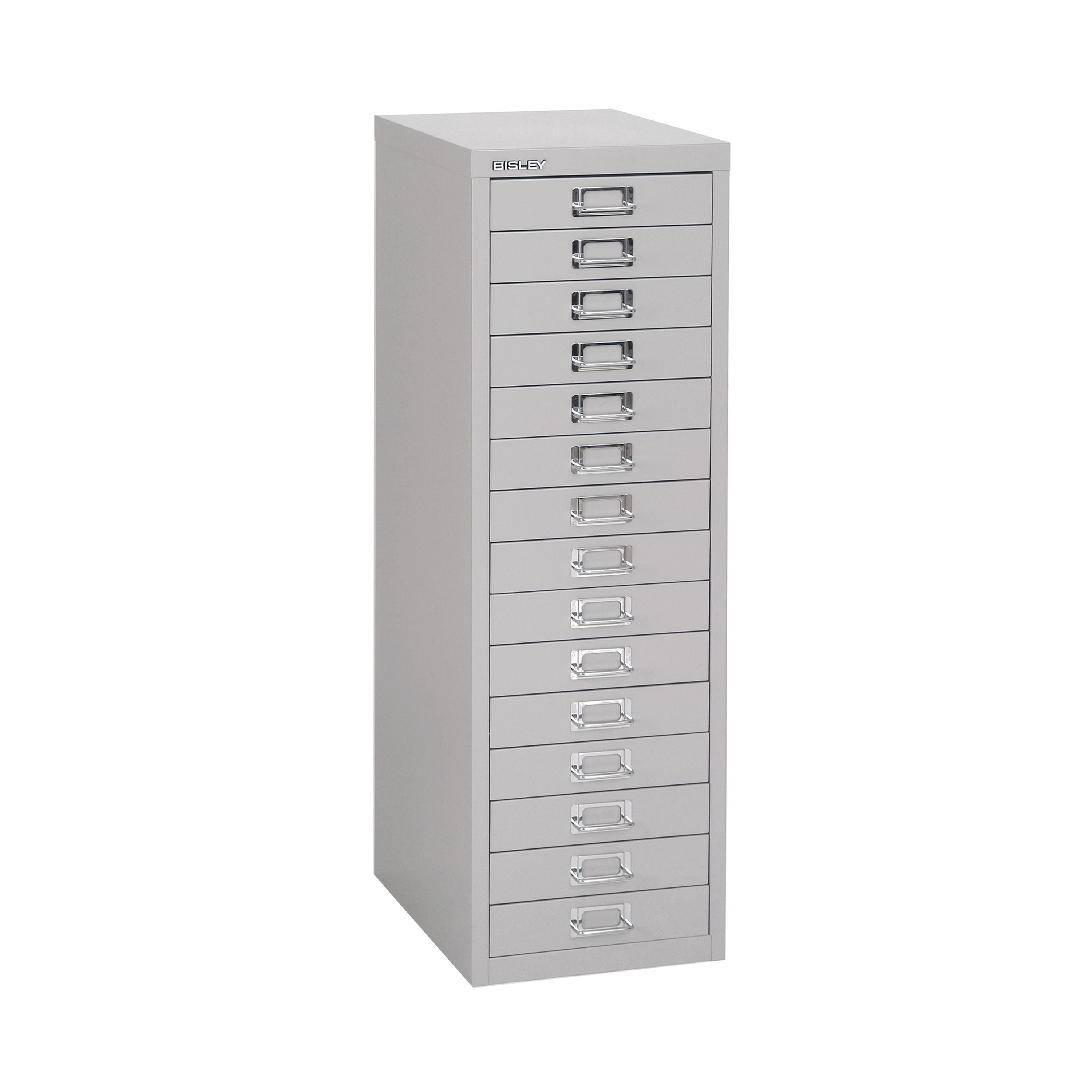 Bisley 15 Multidrawer Filing Cabinet A4290x420x870mm Grey H3915nl-073