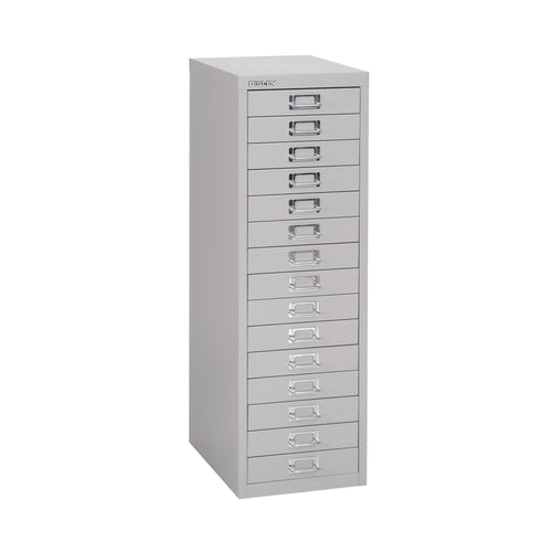 Bisley 15 Multidrawer Filing Cabinet A4290x420x870mm Grey H3915nl-073