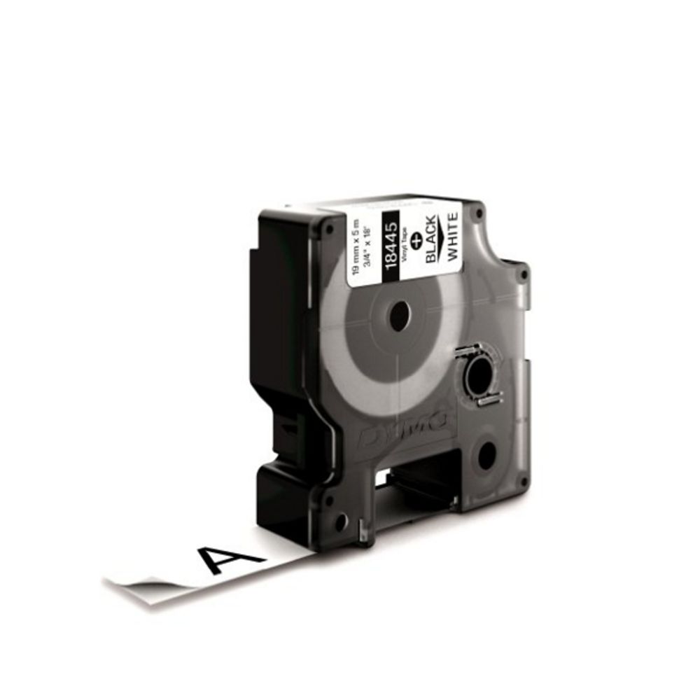 Dymo 18445 Rhino Label Printer Tape 19mmx5.5m Black On White S0718620