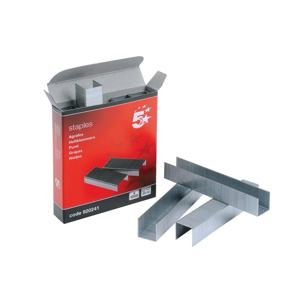5 Star Staples 23/12 – (Pack of 1000)