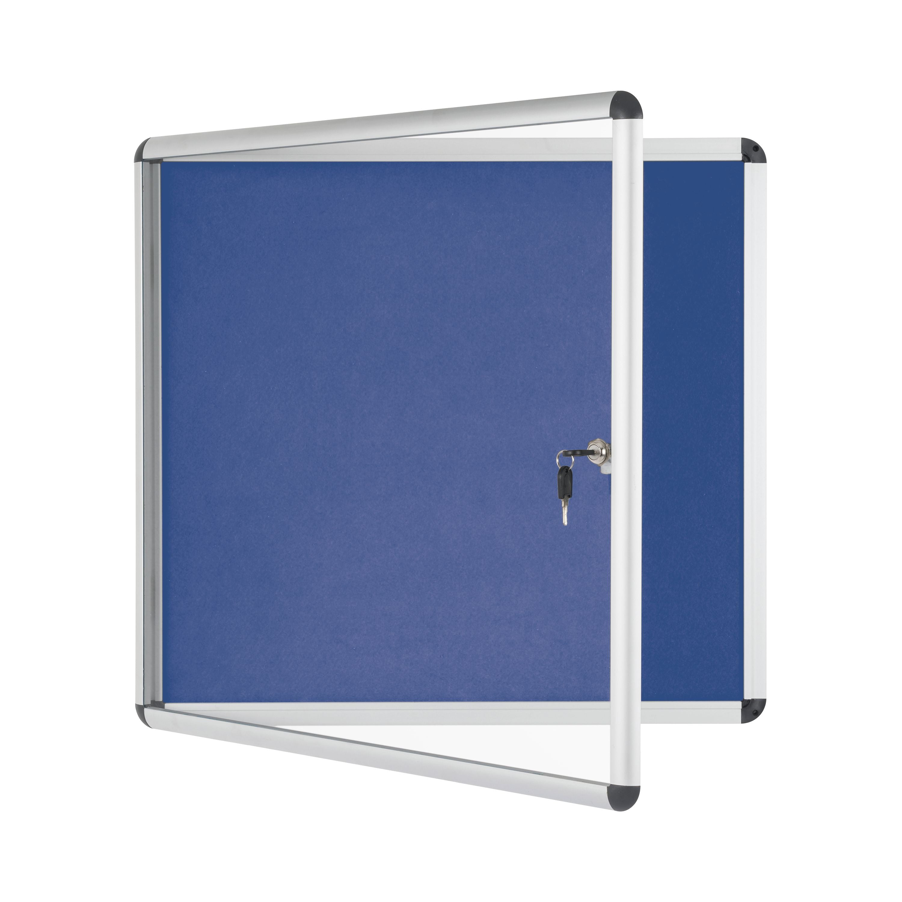 Bi-office Enclore Display Case Blue Felt Acrylic Aluminium Frame 6xa4 Vt620107150
