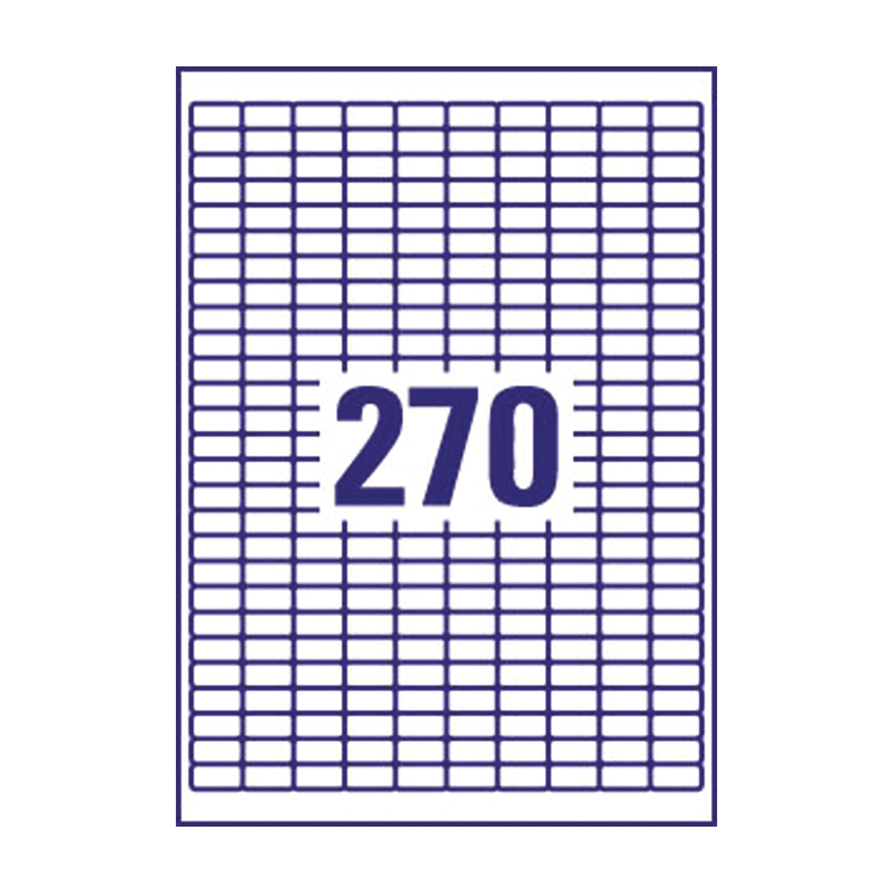 Avery Inkjet Mini Labels 270 Per Sheet White J8659 – (Pack of 6750)