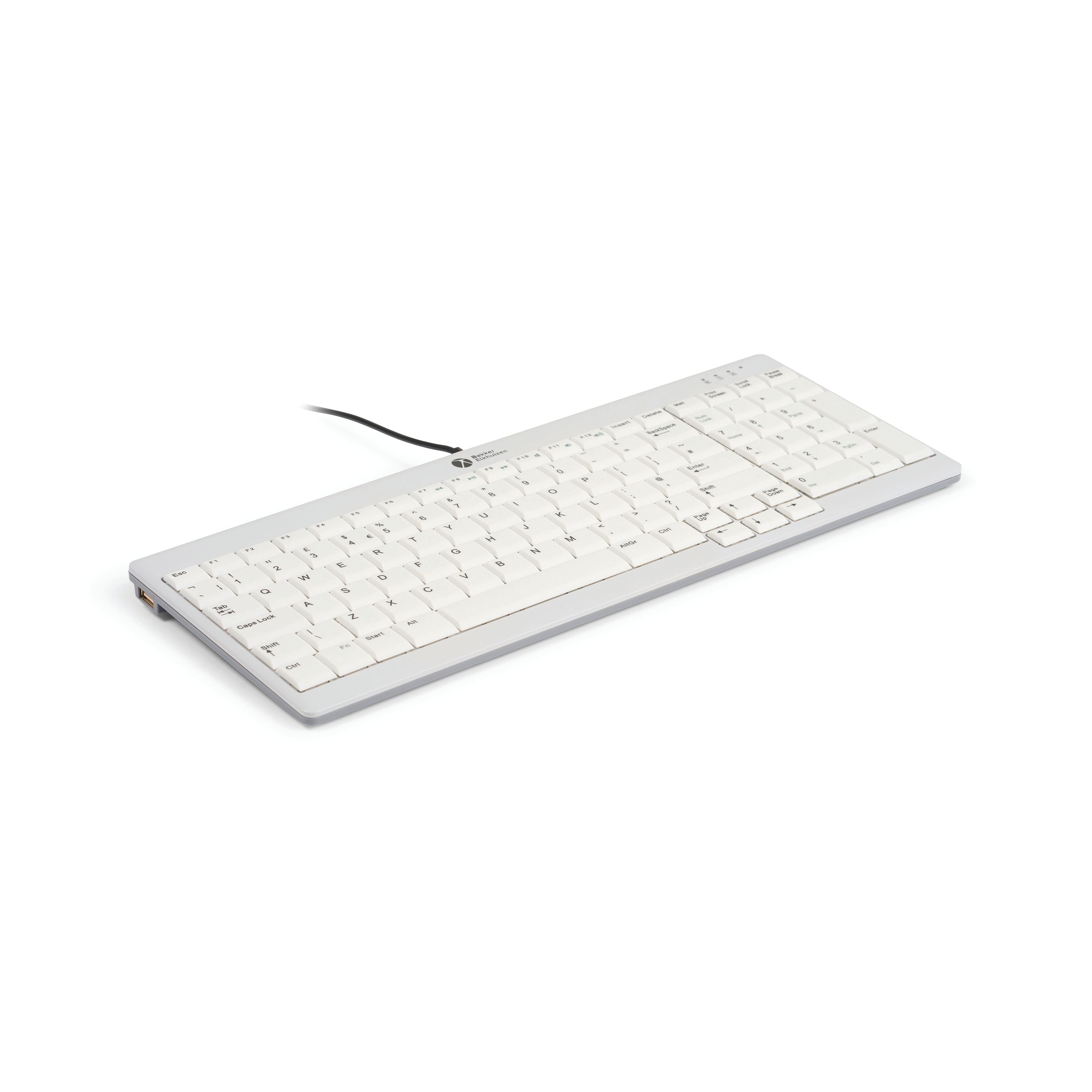Bakkerelkhuizen Ultraboard 960 Compact Standard Keyboard Usb-a/c V2 Dark Grey/light Grey Bneu960v2uk