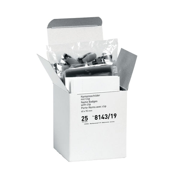 Durable Visitor Badge With Plastic Clip 60x90mm Clear (pack Of 25) 8143/19