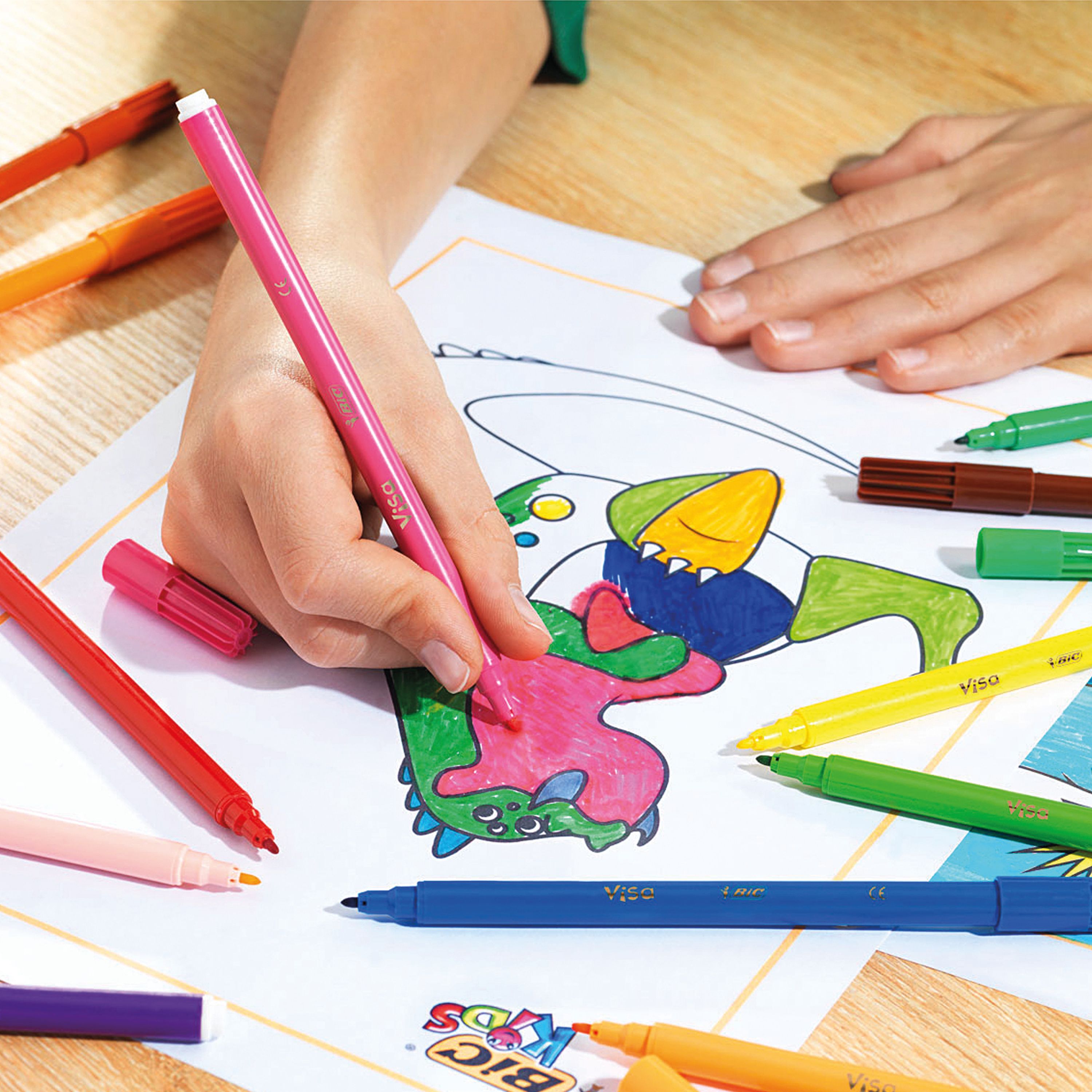 Bic Kids Visa Felt Tip Pens Ultra Fine Tip Assorted - (Pack of 36)