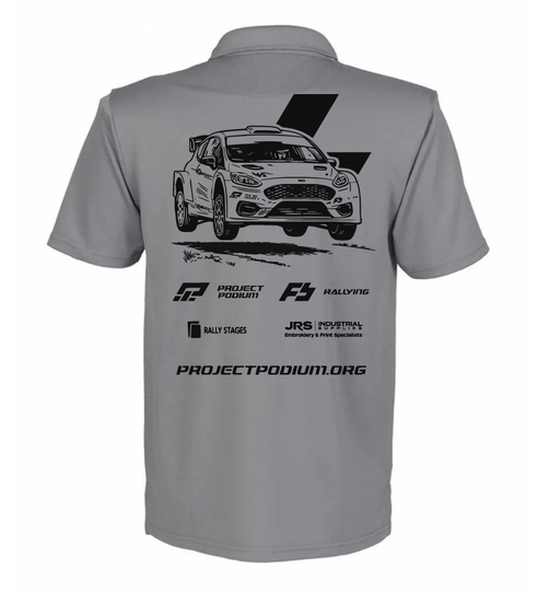 Fergus Barlow Wicking Polo Shirt Charcoal