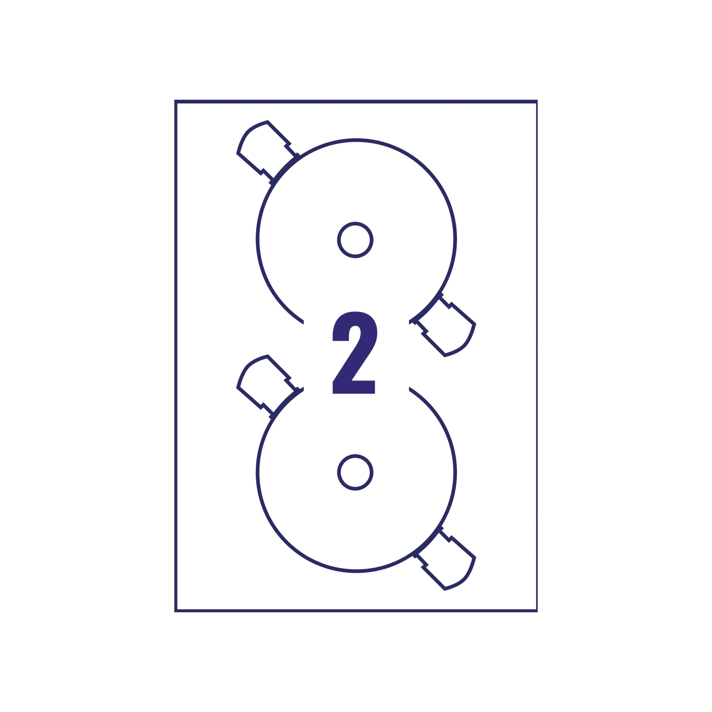 Avery White Full Face CD DVD Laser Label 2 Per Sheet – (Pack of 50)