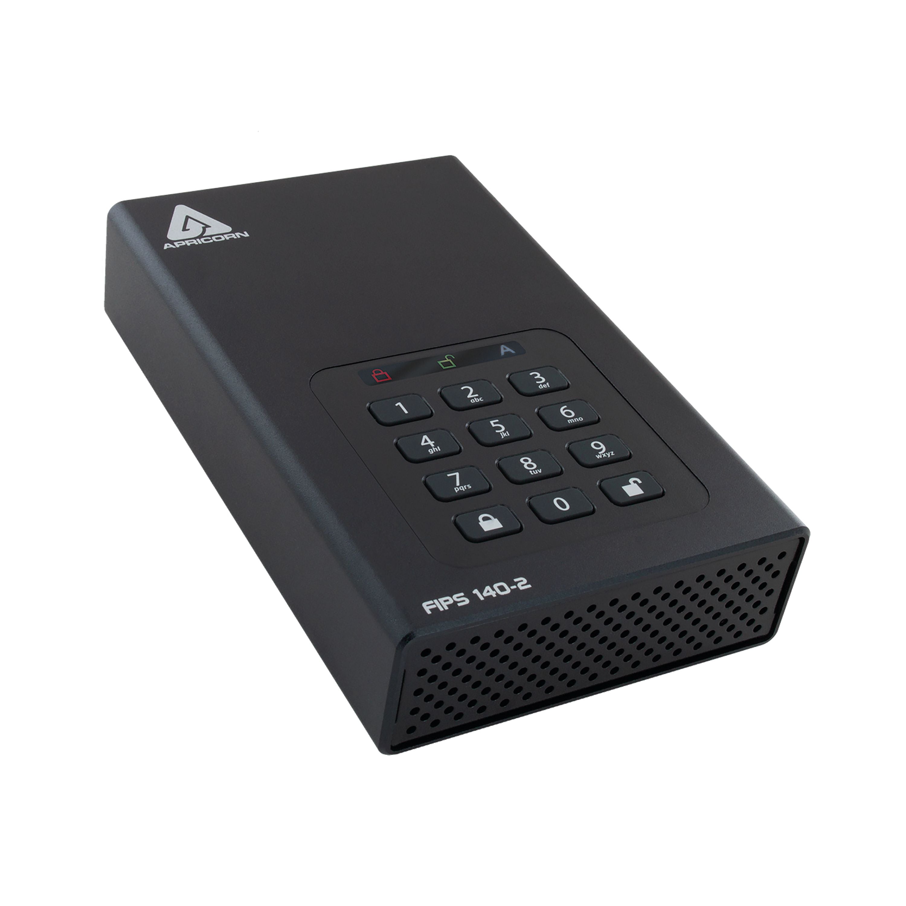 Apricorn Aegis Padlock Dt 256-bit Aes-xts Encryption External Hard Drive 2tb Adt3pl256f2000em