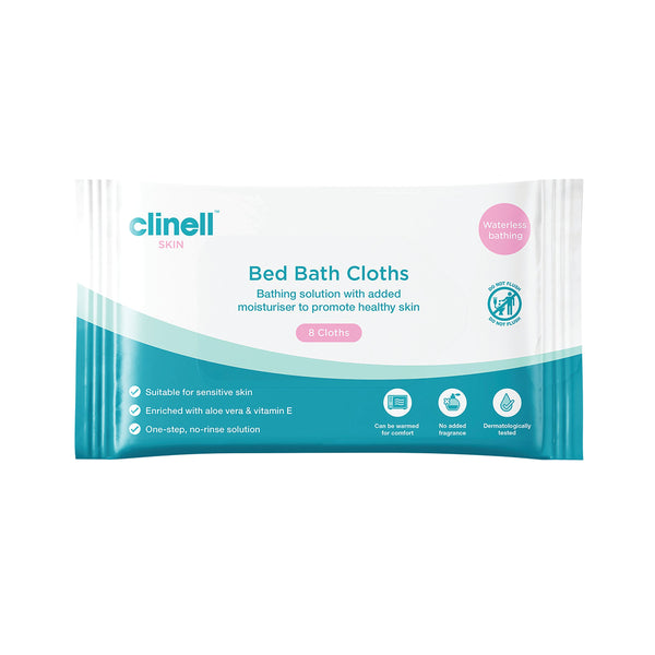 Clinell Carell Bed Bath Wipes X8 Wipes (pack Of 24) Cbb8